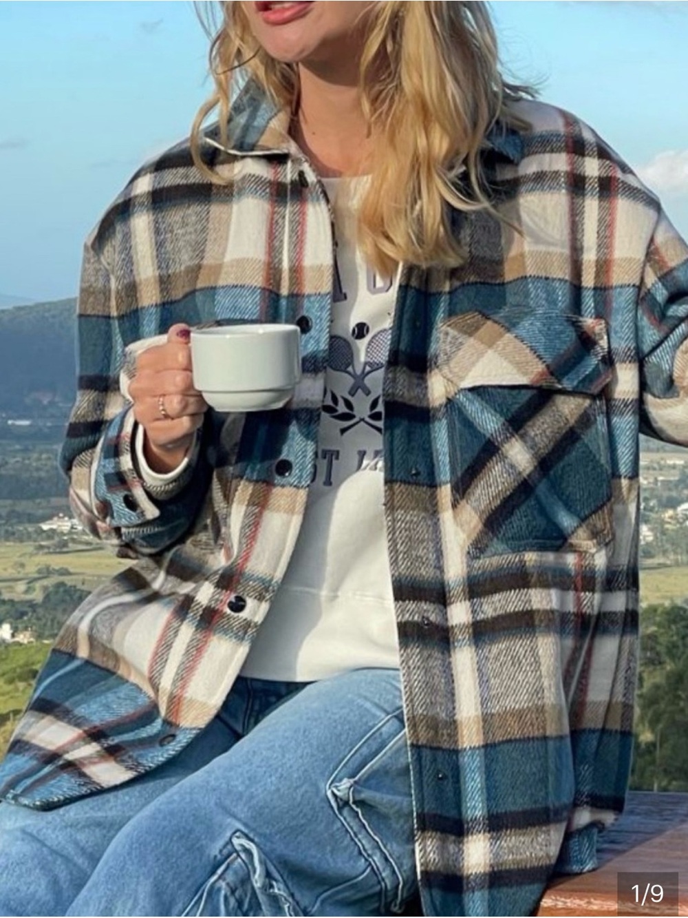 Zara oversized plaid utility shacket size medium new without tags!